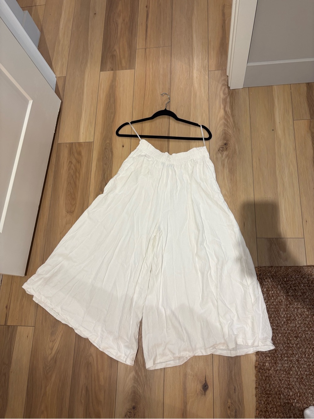 Lulu's Ivory Elastic-Waist Wide-Leg Pants